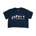 thumbnail image 1 of Peanuts Gang American Flag Junior Women's Crop Top T-Shirt, 1 of 2