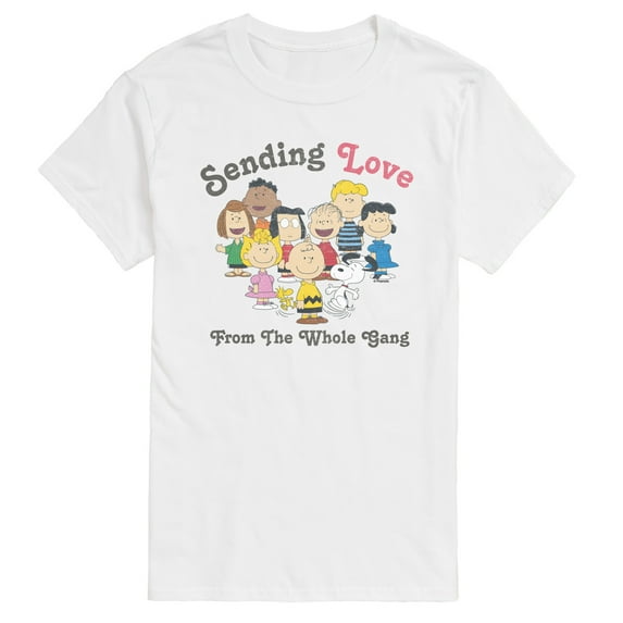 Peanuts - Gang Sends Love - Men's Short Sleeve Graphic T-Shirt