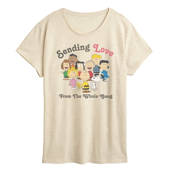 Peanuts - Gang Sends Love - Women's Short Sleeve Graphic T-Shirt