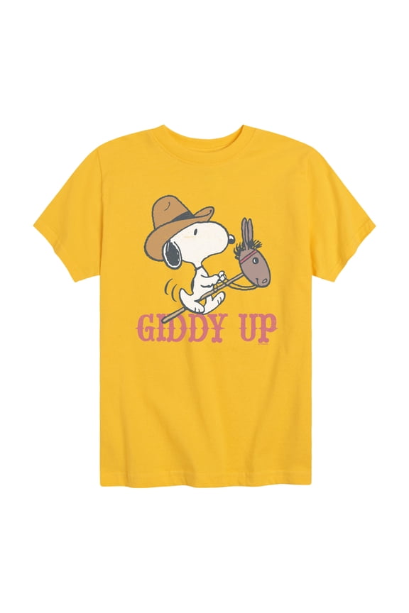 - Giddy Up - Youth Boys Short Sleeve Graphic T-Shirt