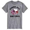 thumbnail image 1 of Peanuts - Gimme All the Love - Men's Short Sleeve Graphic T-Shirt, 1 of 5