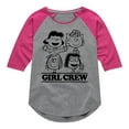 thumbnail image 1 of Peanuts - Girl Crew - Toddler And Youth Girls Raglan Graphic T-Shirt, 1 of 5