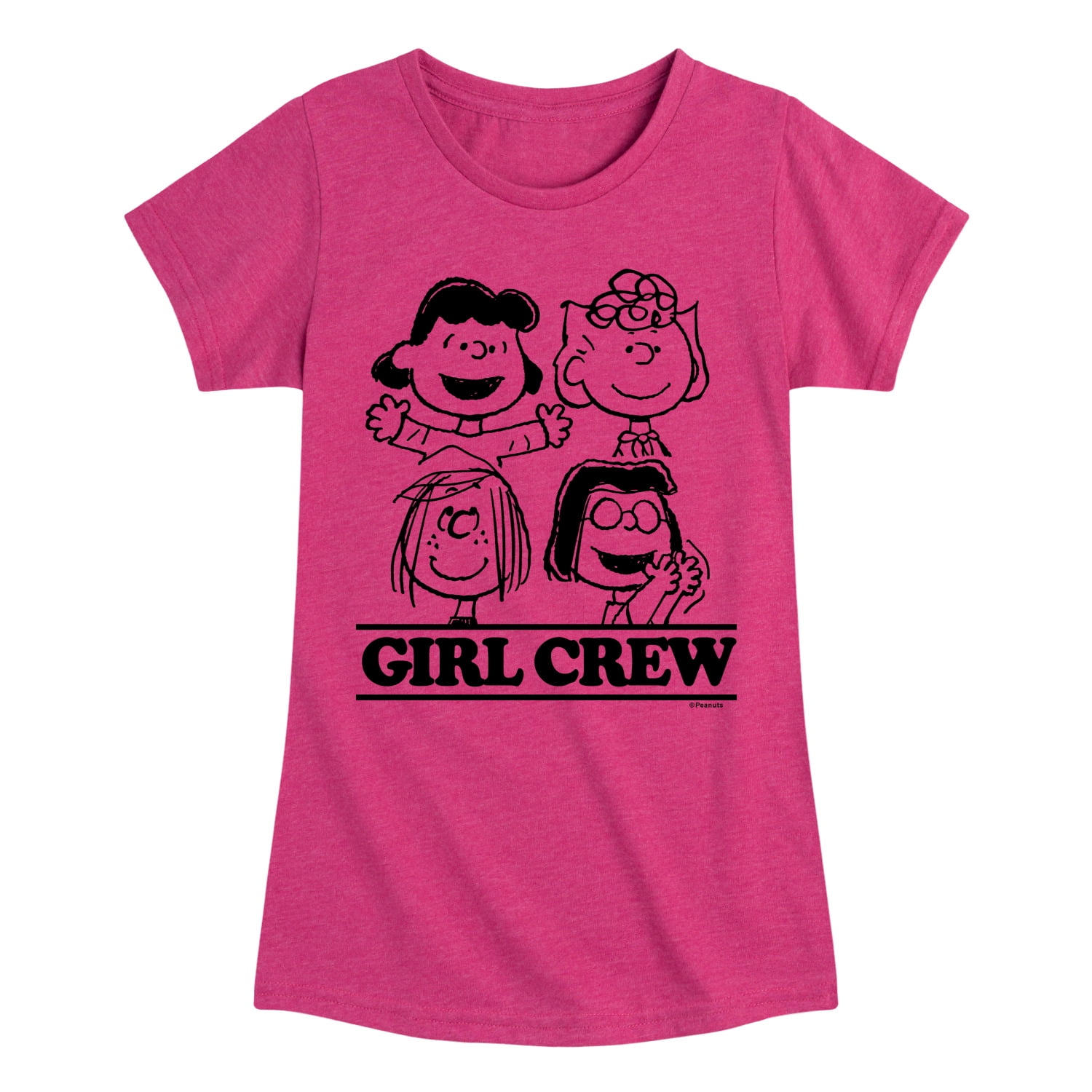 Peanuts Girl Crew Toddler And Youth Girls Short Sleeve Graphic T