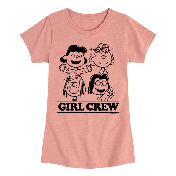 Peanuts - Girl Crew - Toddler And Youth Girls Short Sleeve Graphic T-Shirt