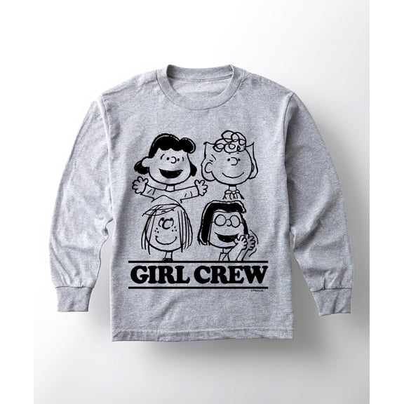 Peanuts - Girl Crew - Toddler And Youth Long Sleeve Graphic T-Shirt