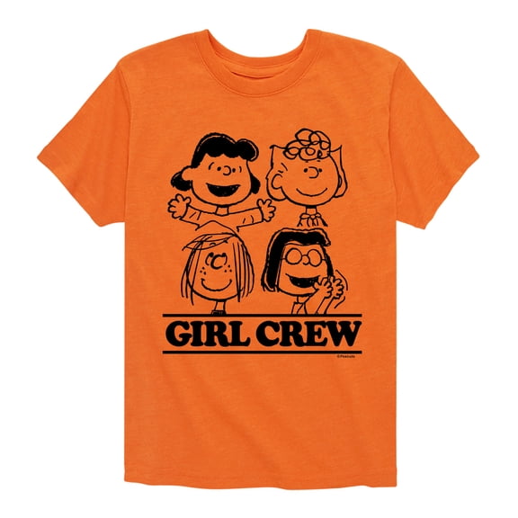 Peanuts - Girl Crew - Toddler And Youth Short Sleeve Graphic T-Shirt