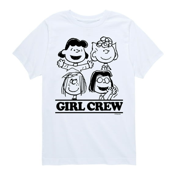 Peanuts - Girl Crew - Toddler And Youth Short Sleeve Graphic T-Shirt