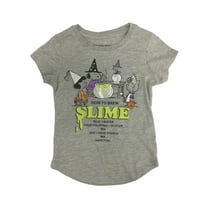 Peanuts Girls How To Brew Slime Gray Snoopy Halloween Short Sleeve Shirt S