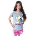 thumbnail image 1 of Peanuts Girls' Pajamas Snoopy and Woodstock Shirt And Shorts Pajama Set, 1 of 8