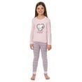 thumbnail image 1 of Peanuts Girls' Pink Snoopy Just Be Happy Sleep Pajama Set For Kids, 1 of 6