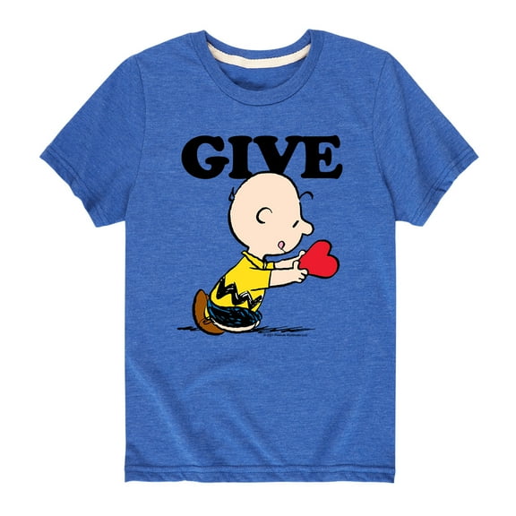 Peanuts - Give Love - Toddler And Youth Short Sleeve Graphic T-Shirt
