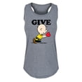 thumbnail image 1 of Peanuts - Give Love - Women's Racerback Tank, 1 of 5