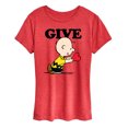 thumbnail image 1 of Peanuts - Give - Women's Short Sleeve Graphic T-Shirt, 1 of 5