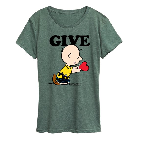 Peanuts - Give - Women's Short Sleeve Graphic T-Shirt
