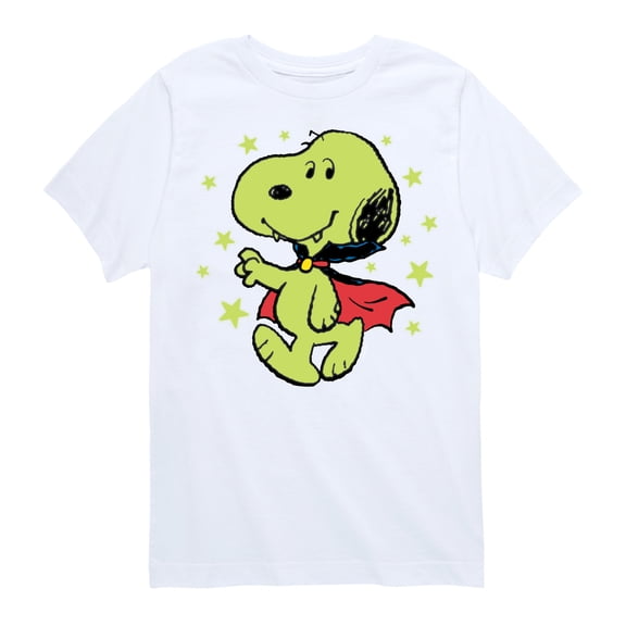 Peanuts - Glow In The Dark Vampire Snoopy - Toddler And Youth Short Sleeve Graphic T-Shirt