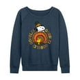 thumbnail image 1 of Peanuts - Gobble Gobble-Adult Women's Lightweight French Terry Long Sleeve Shirt, 1 of 6