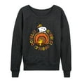 thumbnail image 1 of Peanuts - Gobble Gobble-Adult Women's Lightweight French Terry Long Sleeve Shirt, 1 of 6