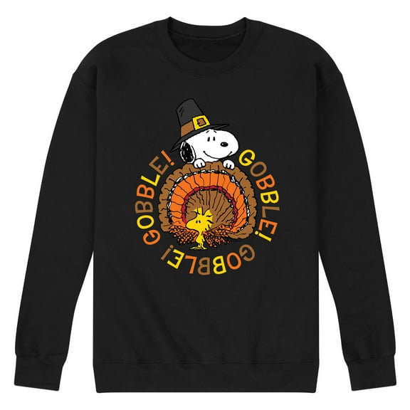 Peanuts - Gobble Gobble - Men's Crew Neck Fleece Pullover