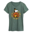 thumbnail image 1 of Peanuts - Gobble Gobble - Women's Short Sleeve Graphic T-Shirt, 1 of 6