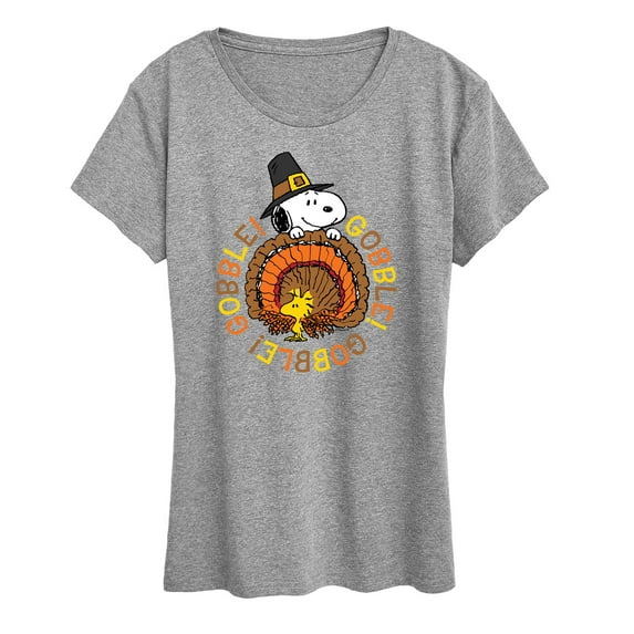 Peanuts - Gobble Gobble - Women's Short Sleeve Graphic T-Shirt