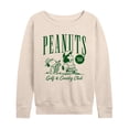 thumbnail image 1 of Peanuts - Golf Club Women's Lightweight French Terry Wide Neck Long Sleeve Graphic Shirt, 1 of 5