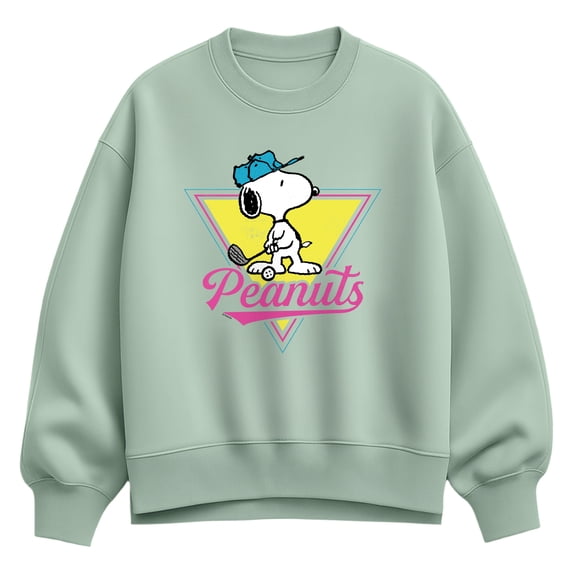 Peanuts - Golf Snoopy Oversized Fleece Crew Sweatshirt
