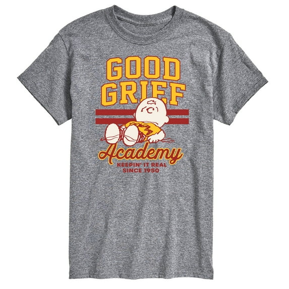 Peanuts - Good Grief Academy - Men's Short Sleeve Graphic T-Shirt