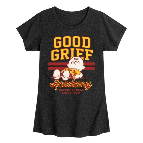 Peanuts - Good Grief Academy - Toddler & Youth Girls Short Sleeve Graphic T-Shirt