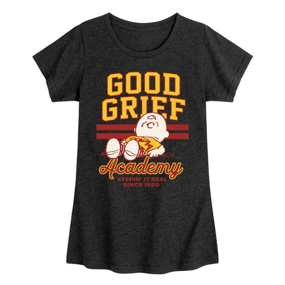 Peanuts - Good Grief Academy - Toddler & Youth Girls Short Sleeve Graphic T-Shirt