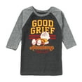 thumbnail image 1 of Peanuts - Good Grief Academy - Toddler & Youth Raglan Graphic T-Shirt, 1 of 7