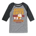 thumbnail image 1 of Peanuts - Good Grief Academy - Toddler & Youth Raglan Graphic T-Shirt, 1 of 5