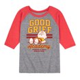 thumbnail image 1 of Peanuts - Good Grief Academy - Toddler & Youth Raglan Graphic T-Shirt, 1 of 7