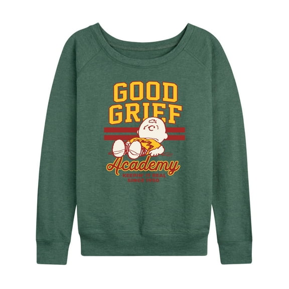 Peanuts - Good Grief Academy - Women's Lightweight French Terry Long Sleeve Shirt