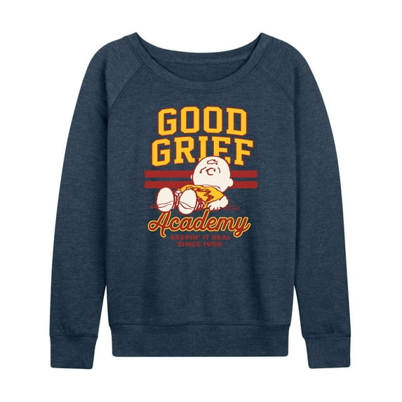 Peanuts - Good Grief Academy - Women's Lightweight French Terry Long Sleeve Shirt
