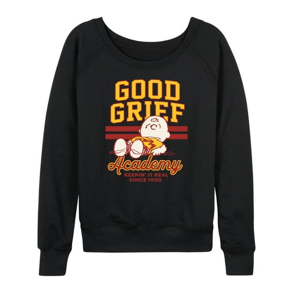 Peanuts - Good Grief Academy - Women's Lightweight French Terry Long Sleeve Shirt