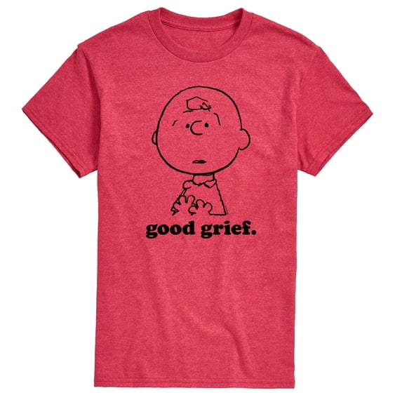 Peanuts - Good Grief Charlie Brown Face - Men's Short Sleeve Graphic T-Shirt