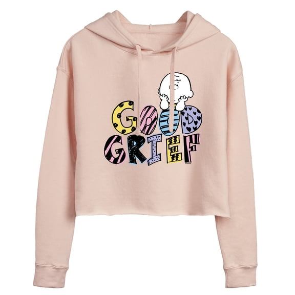 Peanuts - Good Grief Charlie Brown - Juniors Cropped Pullover Hoodie