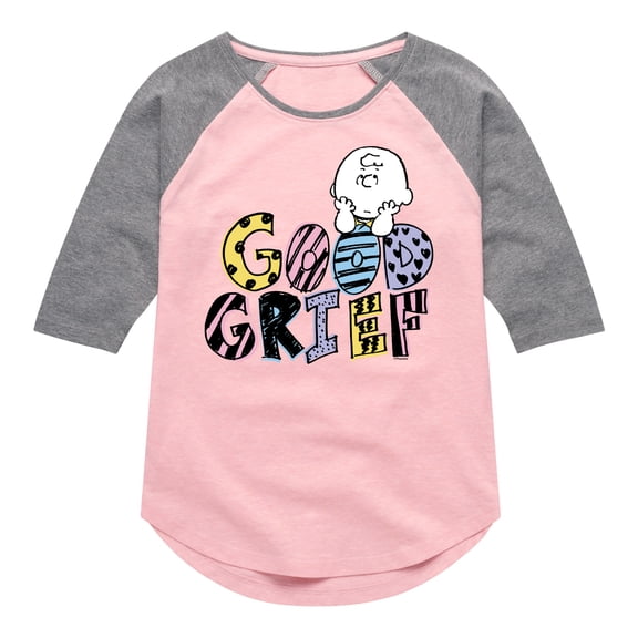 Peanuts - Good Grief Charlie Brown - Youth Girls Raglan Tee