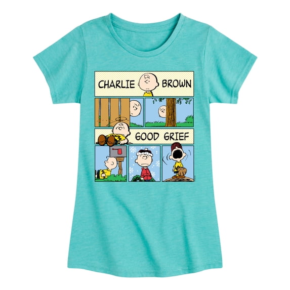 Peanuts - Good Grief Comic - Toddler & Youth Girls Short Sleeve Graphic T-Shirt