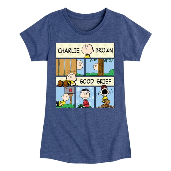 Peanuts - Good Grief Comic - Toddler & Youth Girls Short Sleeve Graphic T-Shirt