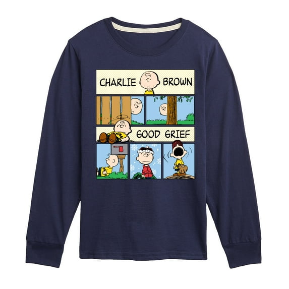 Peanuts - Good Grief Comic - Toddler & Youth Long Sleeve Graphic T-Shirt