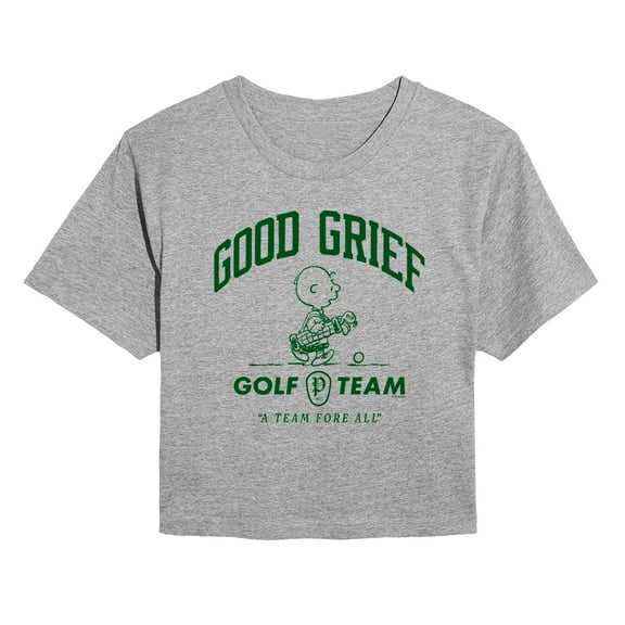 Peanuts - Good Grief Golf Team - Juniors Cropped Graphic T-Shirt