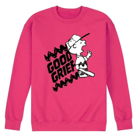 Peanuts - Good Grief - Men's Crew Neck Fleece Pullover