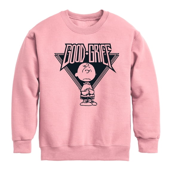 Peanuts - Good Grief Rock Boys' Graphic Long Sleeve Fleece Sweatshirt