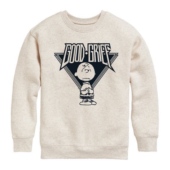Peanuts - Good Grief Rock - Toddler And Youth Crewneck Fleece Sweatshirt