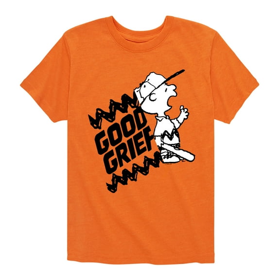 Peanuts - Good Grief Split - Toddler And Youth Short Sleeve Graphic T-Shirt