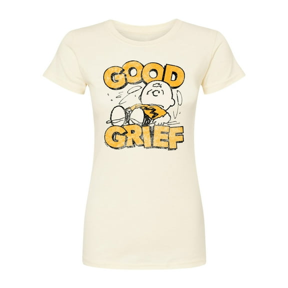 Peanuts - Good Grief Vintage - Juniors Fitted Graphic T-Shirt