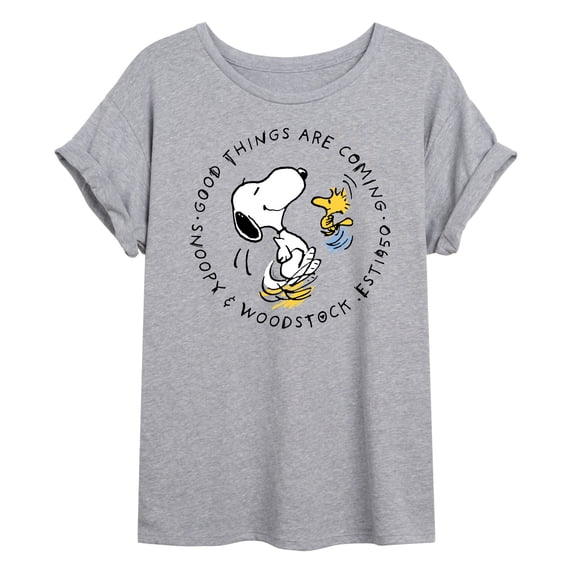 Peanuts - Good Things Are Coming Circle - Women's Oversized T-Shirt