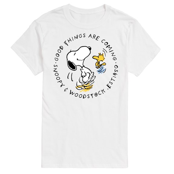 Peanuts - Good Things Are Coming Circle - Men's Short Sleeve Graphic T-Shirt