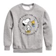thumbnail image 1 of Peanuts - Good Things Are Coming Circle - Youth Crewneck Sweatshirt, 1 of 6